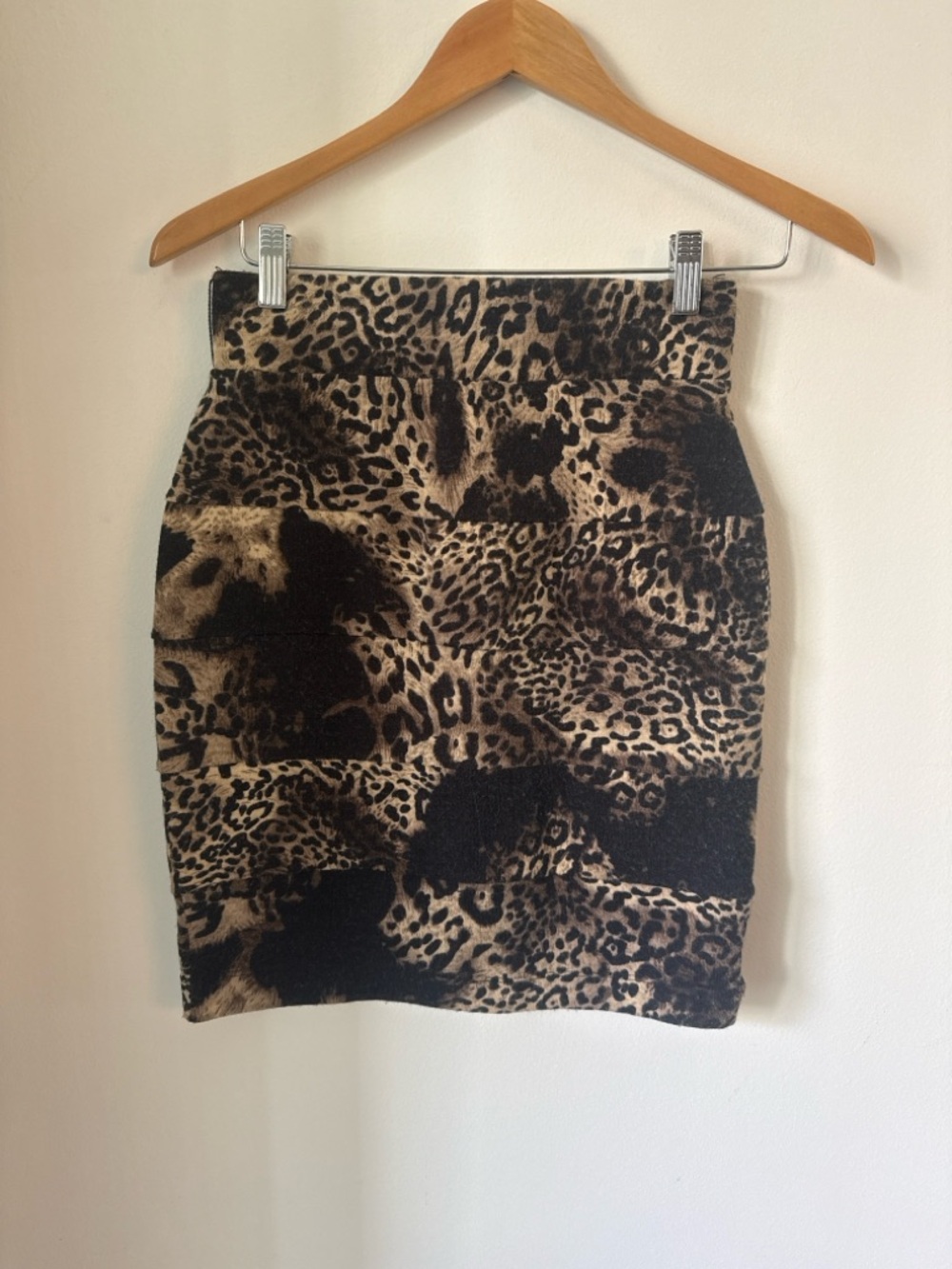 Lapis Leopard Print Pencil Skirt - Brown & Black